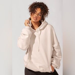 PopFlex Active Long Cloud Hoodie in Blushing Beige size L/XL NWT